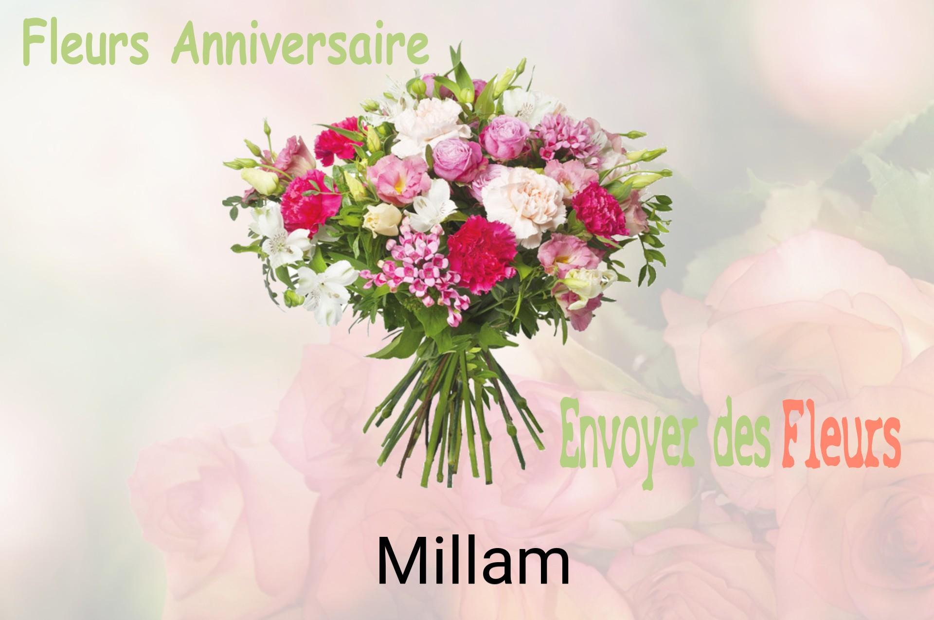 Bouquet de fleurs d’anniversaire livré à Millam
