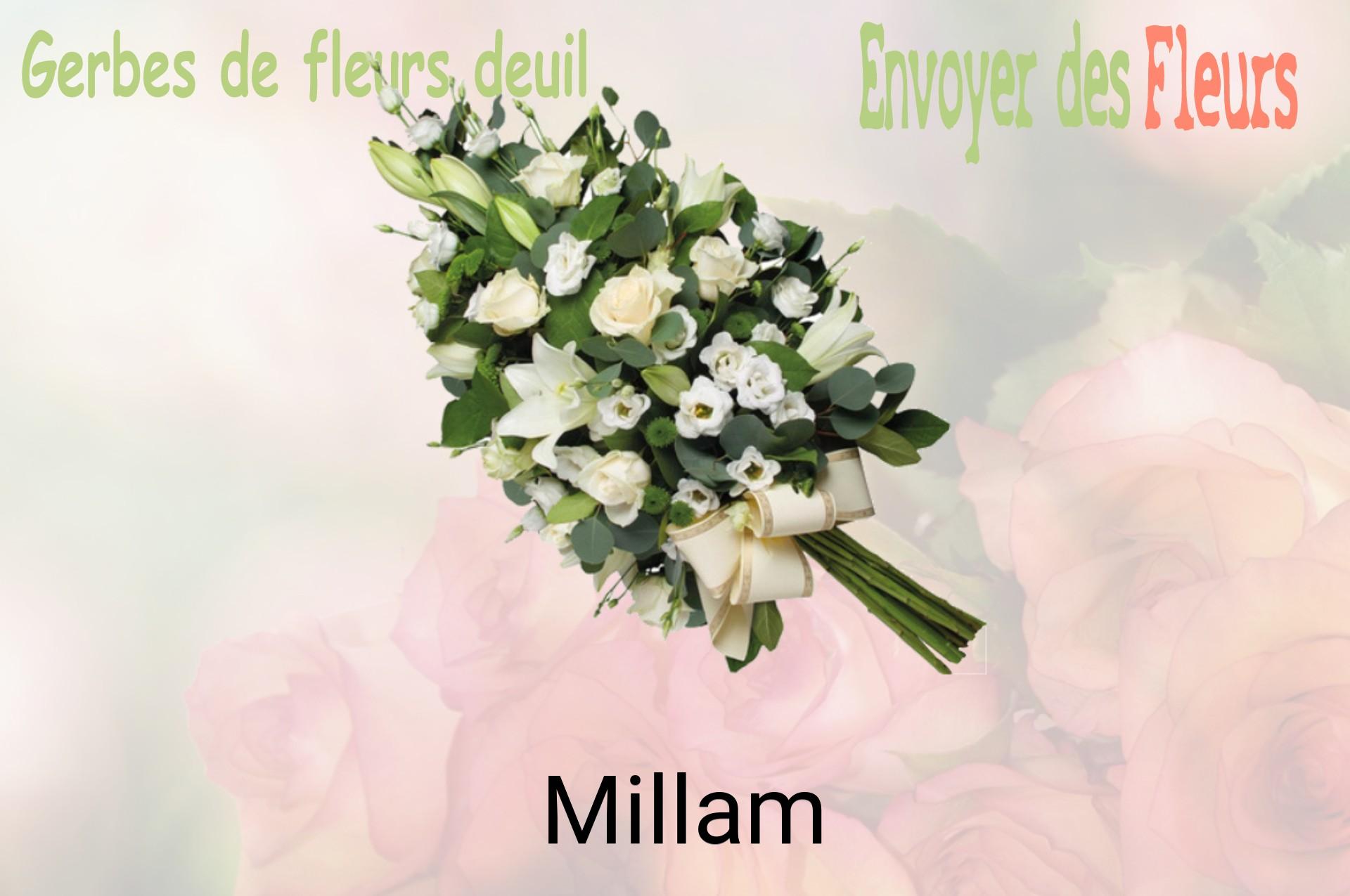 Gerbe de fleurs de deuil livrée à Millam